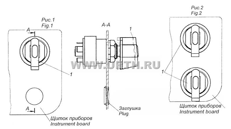 65228-3710002 Установка выключателя коробки отбора мощности